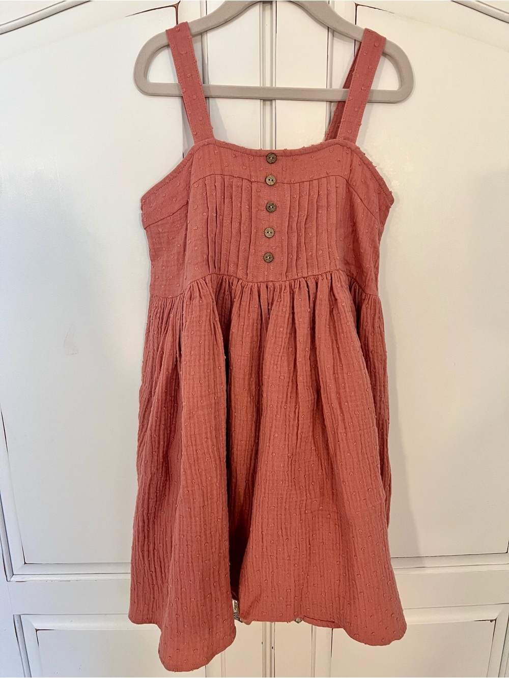 Rylee + Cru Dusty Rose Cotton Sundress
